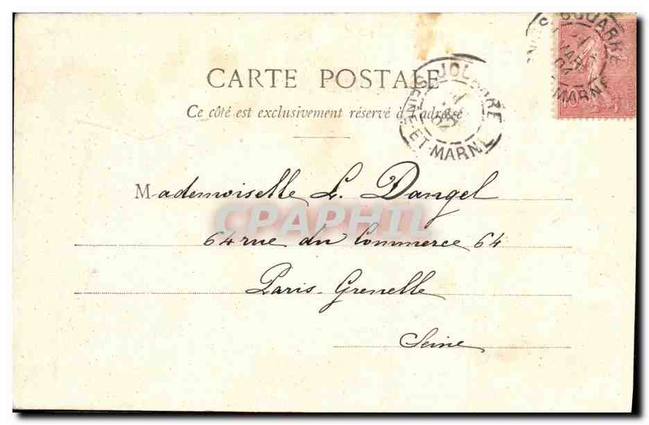CPA Fantaisie Enfant La cigale et la fourmi  — Rückseite