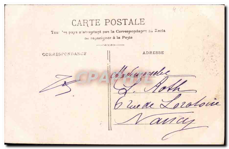CPA Fantaisie Femme  — Rückseite
