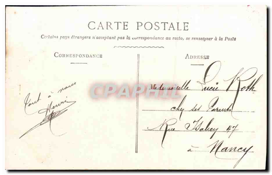 Un vieil homme et une petite fille — scène de pénitence — éditeur ELD, n° 4171 — Verso