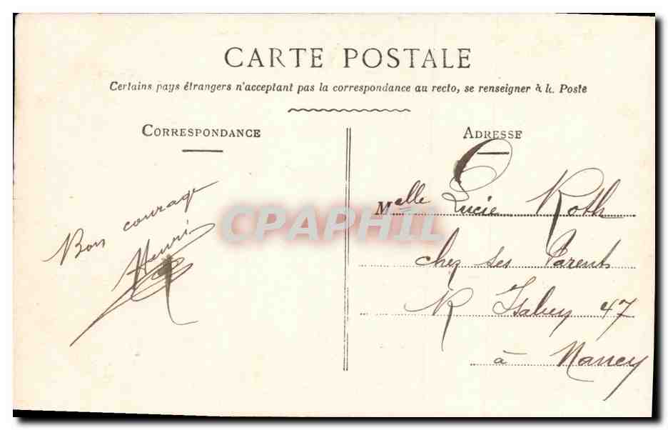 CPA Fantaisie Enfant Grand pere — Rückseite