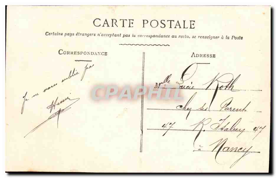 CPA Fantaisie Enfant Grand pere — Verso