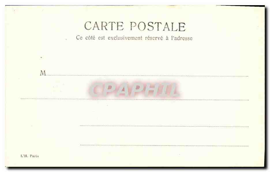CPA Fantaisie Homme 35001 35002 — Rückseite