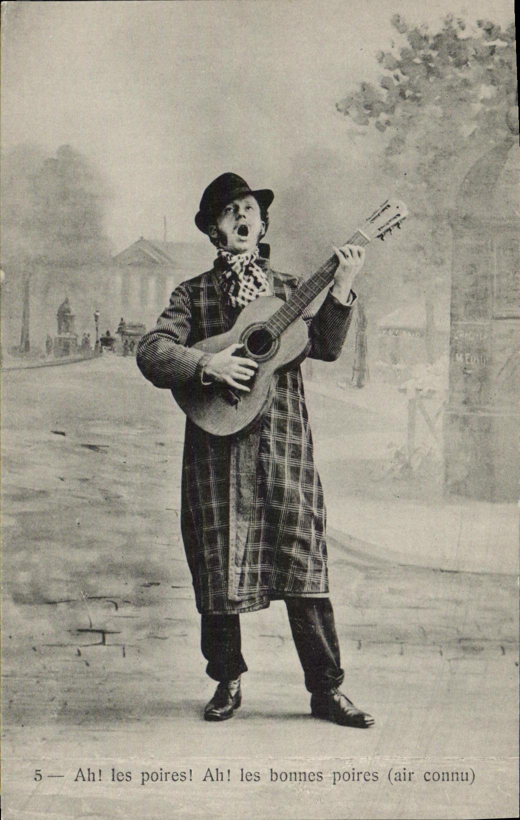 Musicien chantant — Ah! les poires! Ah! les bonnes poires (air connu) — L'H. Paris, n°5