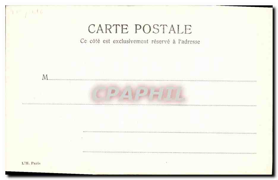 CPA Fantaisie Homme Brr — Rückseite