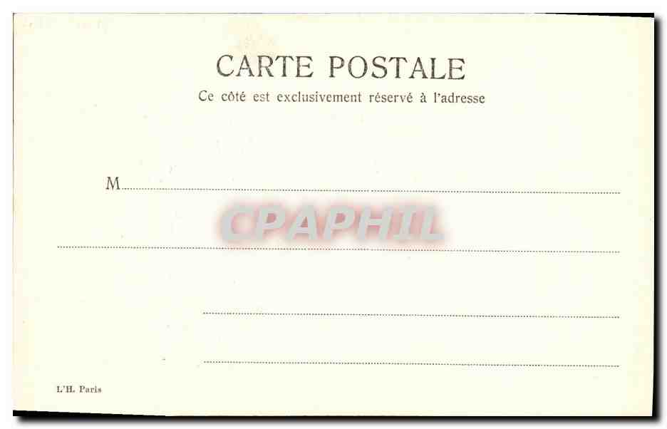 Homme assis à une table — texte imprimé — L'H, Paris — Rückseite