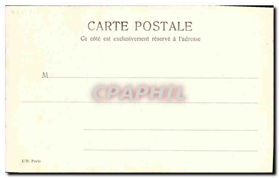 CPA Fantaisie Homme  — Verso