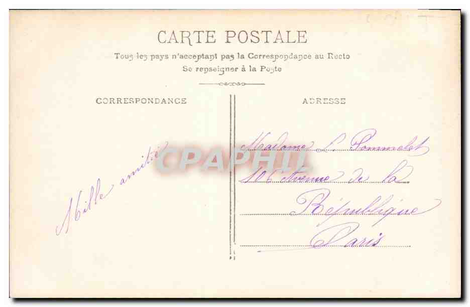 CPA Fantaisie Femme  — Rückseite