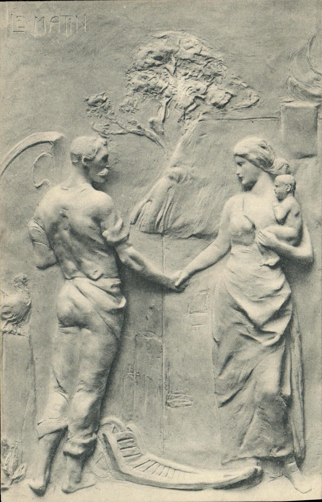 Le Matin — Relief sculptural — Raphael Tuck & Fils, Série 879