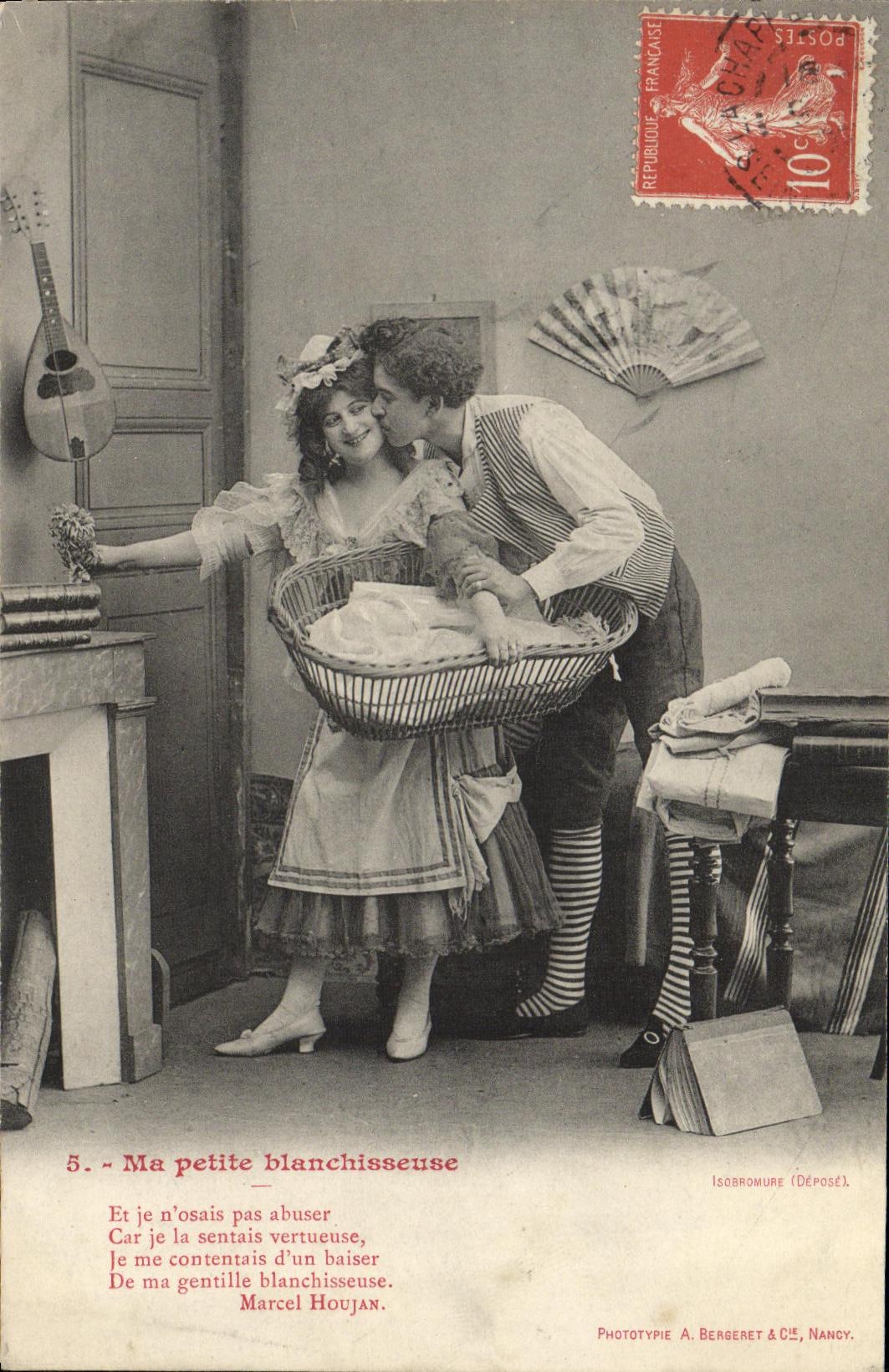 Scène de théâtre — 'Ma petite blanchisseuse' — Phototypie A. Bergeret & Cie, Nancy, n°5