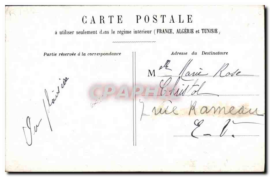 CPA Fantaisie Enfants — Verso