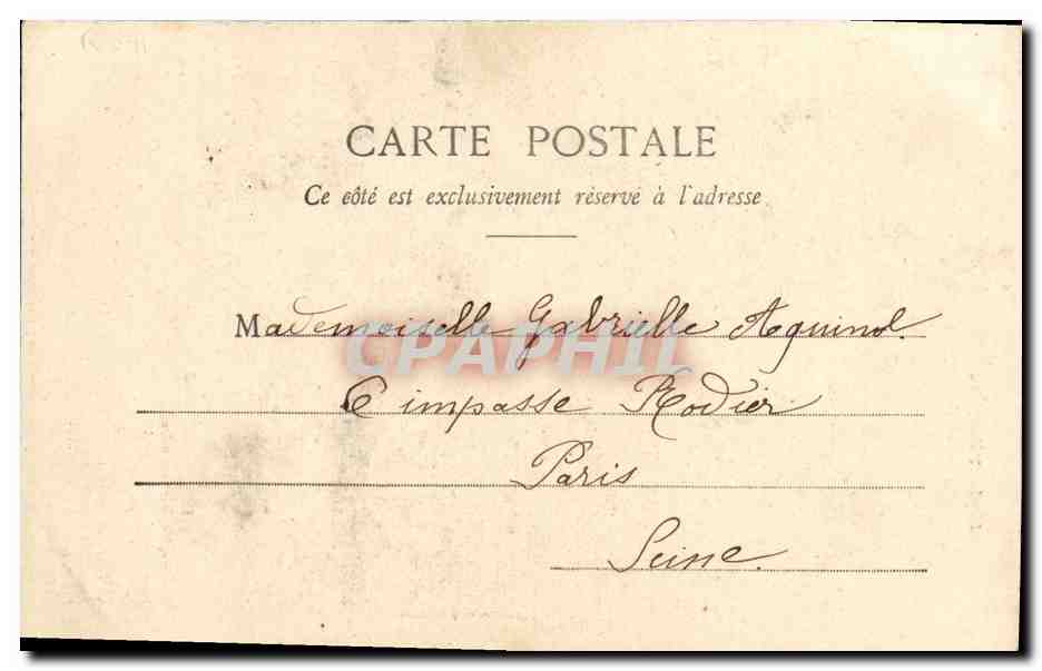 Escena de pastoras — Llueve sobre la pastorita — Phototype A. BERNARD & Cie, Nancy — Reverso
