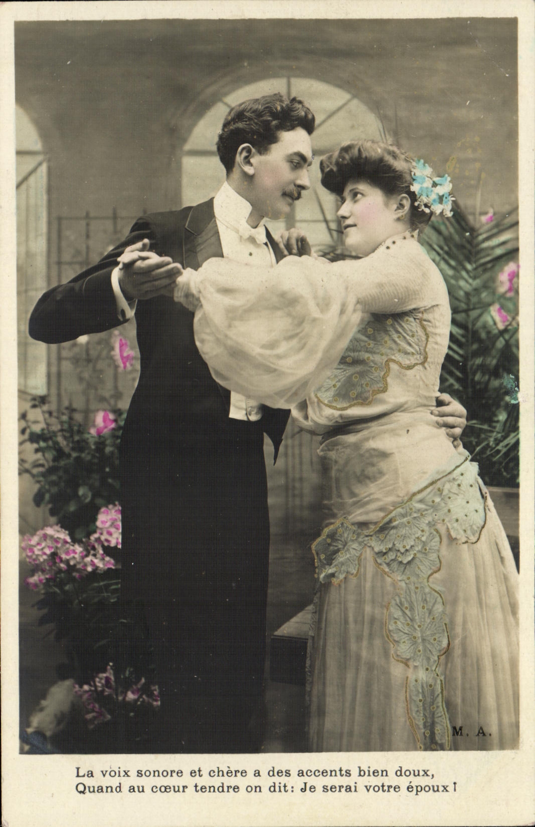 Danseurs en tenue de soirée — M.A. — éditeur M.A.