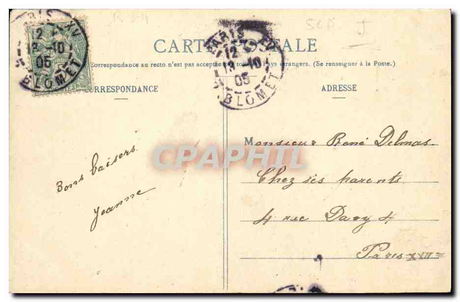 CPA Fantaisie Enfants Les cerises — Rückseite