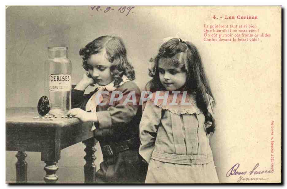 CPA Fantaisie Enfants Les cerises