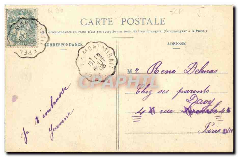 CPA Fantaisie Enfants Les cerises — Verso
