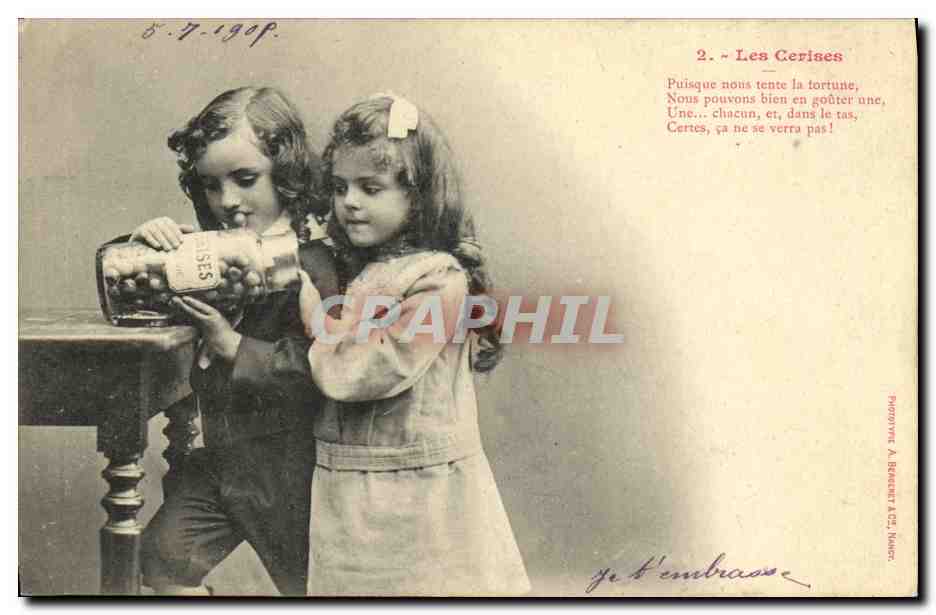 CPA Fantaisie Enfants Les cerises