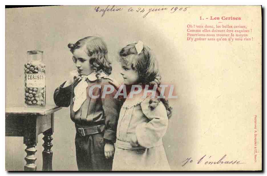 CPA Fantaisie Enfants Les cerises