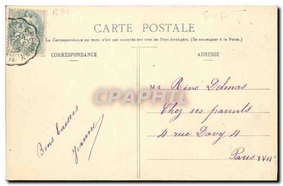 CPA Fantaisie Enfants Les cerises — Rückseite