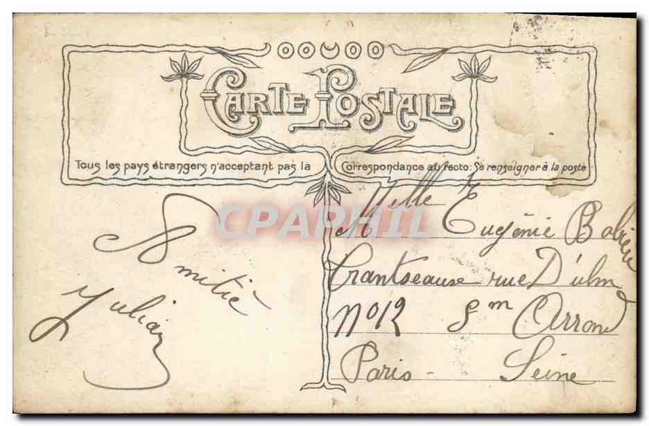 CPA Fantaisie Femme Lecon de danse — Rückseite