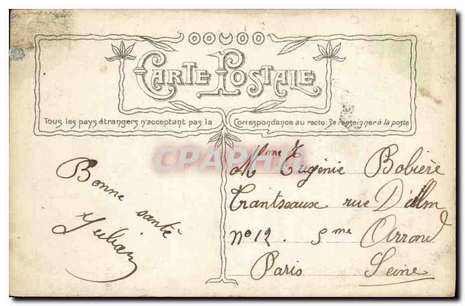 CPA Fantaisie Femme Lecon de danse — Rückseite