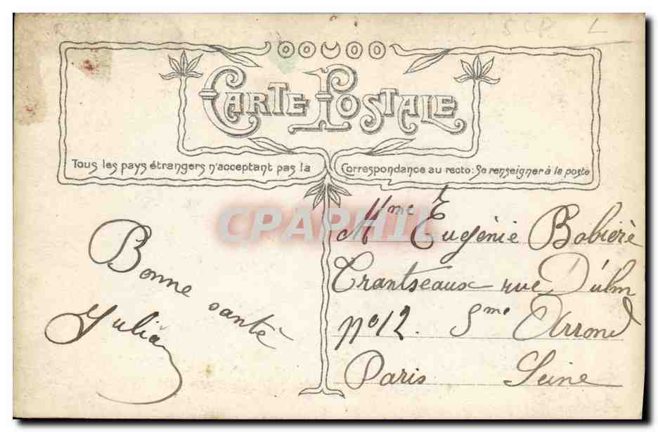 CPA Fantaisie Femme Lecon de danse — Rückseite