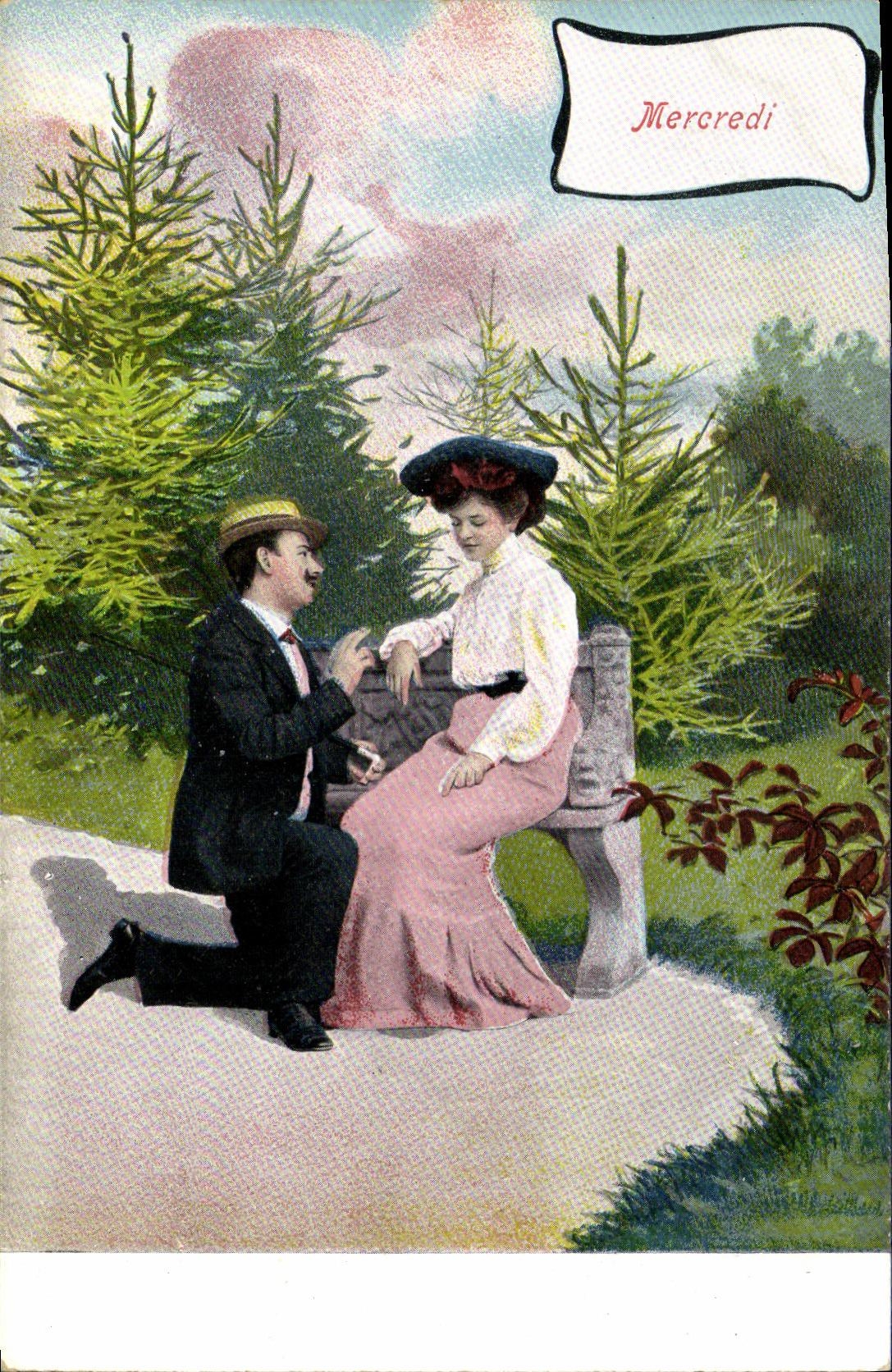 CPA Fantaisie Femme Mercredi