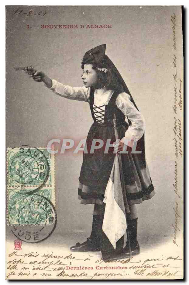 CPA Fantaisie Enfant Souvenir d Alsace