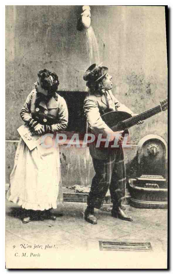 Scène de rue — homme avec guitare et femme — C. M. Paris, n°9