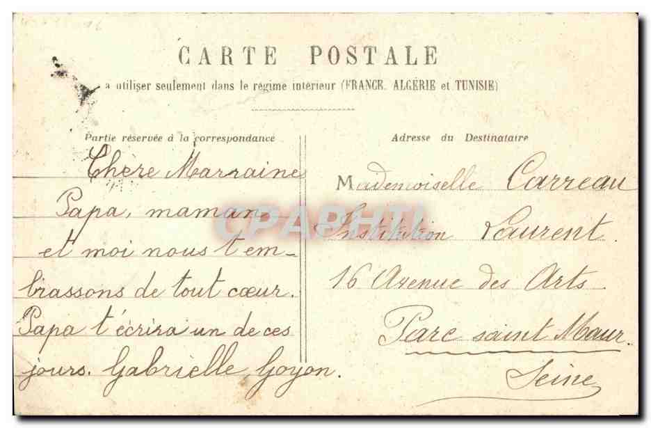 CPA Fantaisie Enfants Homme au fouet — Rückseite