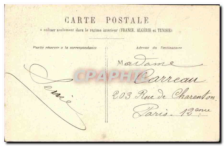 CPA Fantaisie Enfants Homme au fouet — Rückseite
