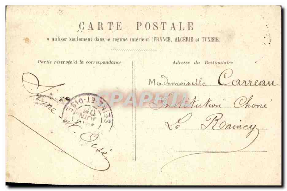 CPA Fantaisie Enfants Homme au fouet — Rückseite