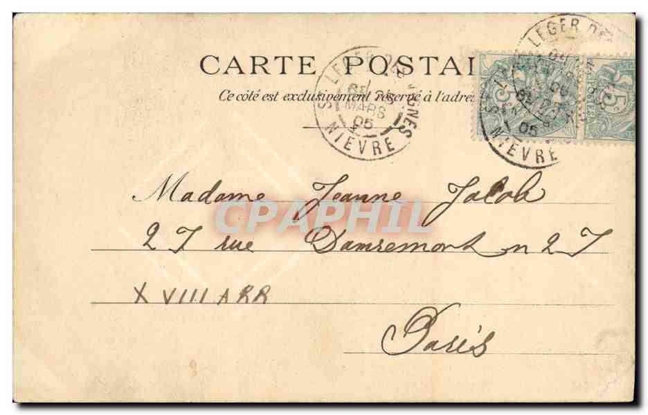 CPA Fantaisie Femme  — Rückseite
