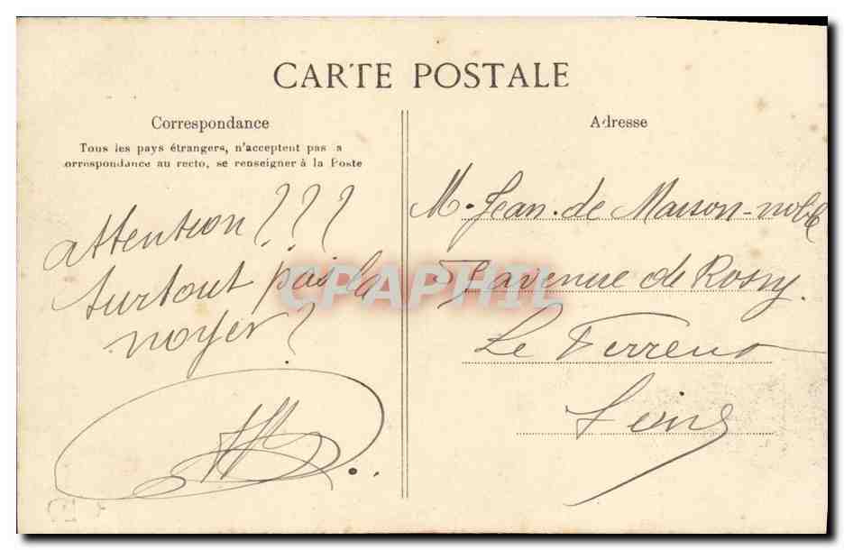 CPA Fantaisie Femme Le pont improvise carte toilee  — Verso