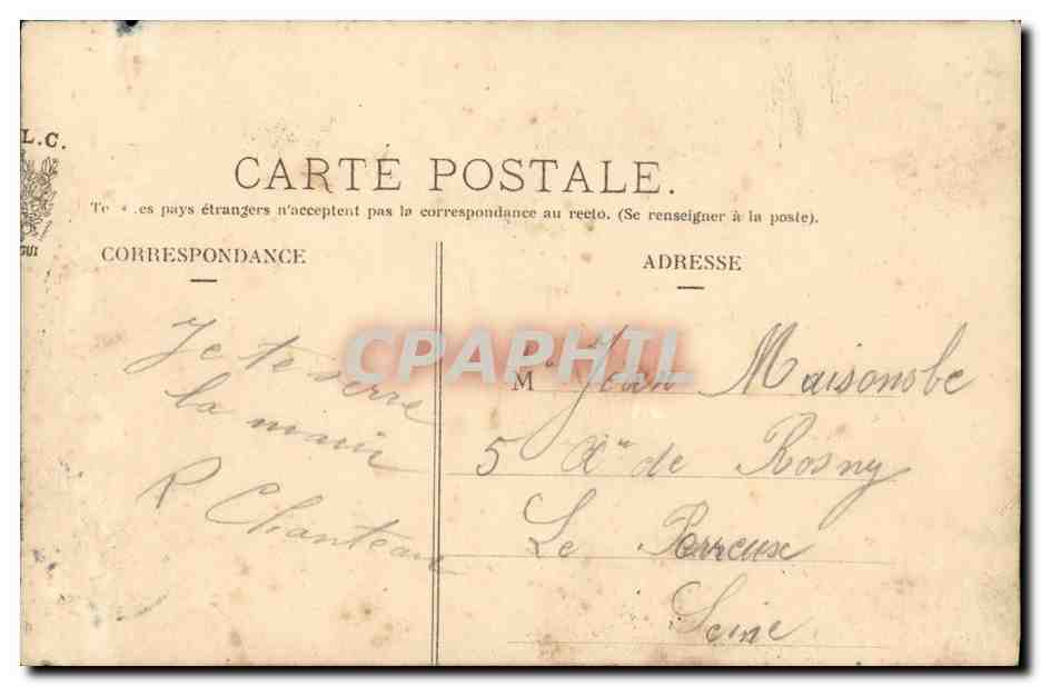 Repas de Noce — J. L. C. — n°77 — Verso