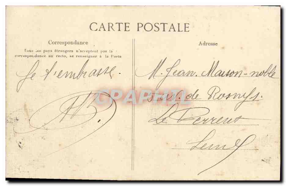 CPA Fantaisie Retour des Champs Attelage  — Back
