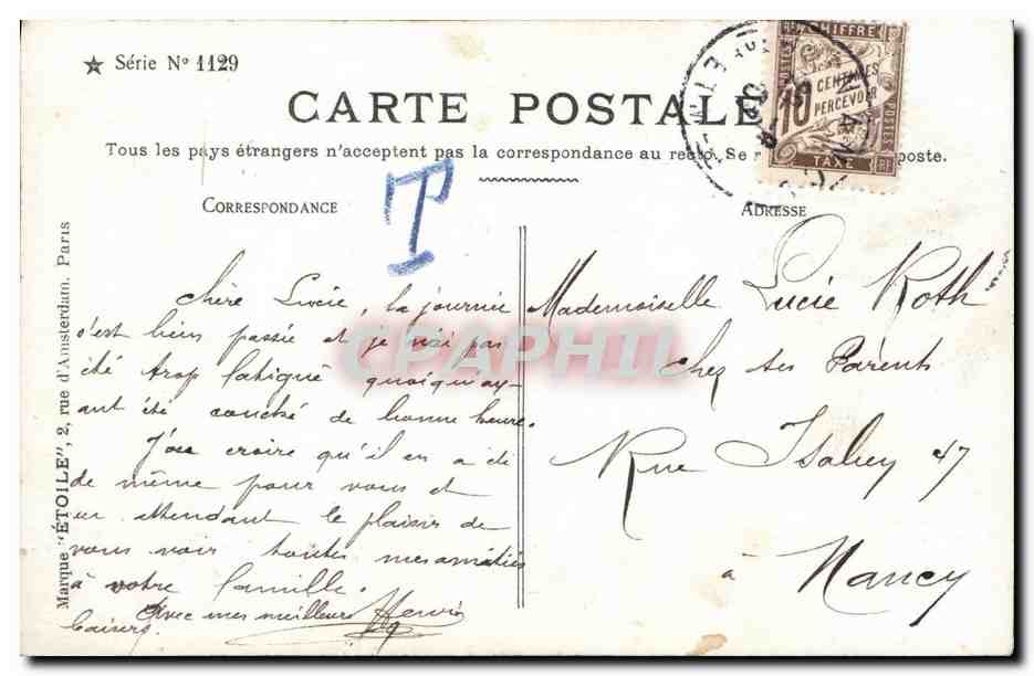 CPA Fantaisie Enfants — Rückseite