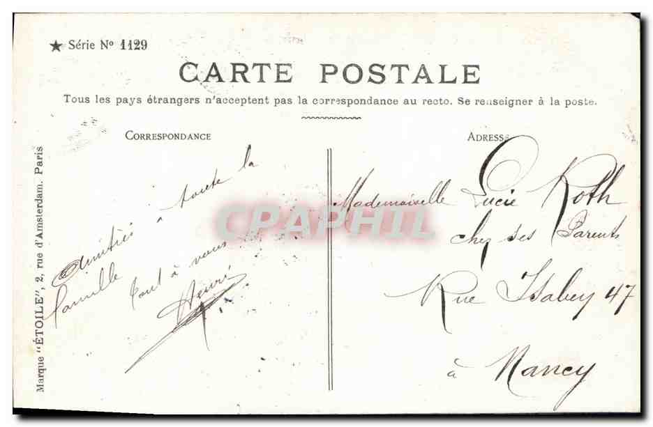CPA Fantaisie Enfants — Rückseite