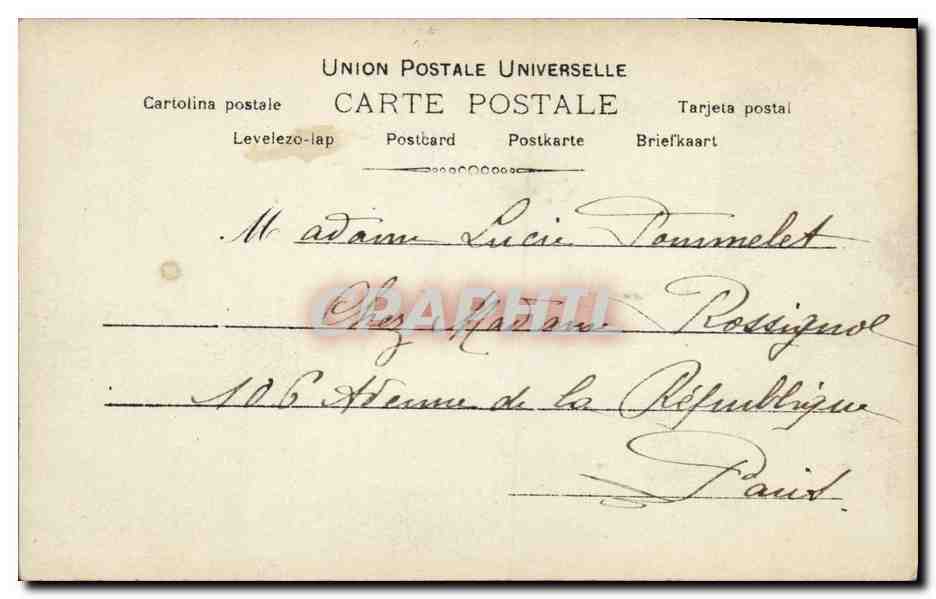 Femme assise dans un fauteuil — scène intérieure — Rachitburger, Paris, n° 1114 — Reverso