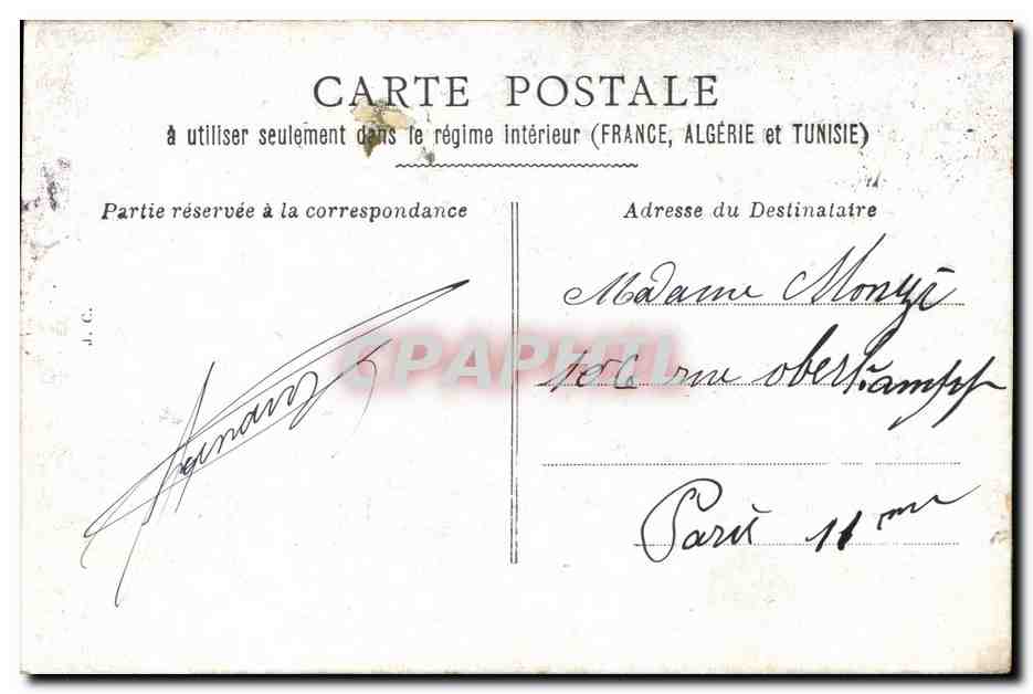 CPA Fantaisie Femme  — Verso