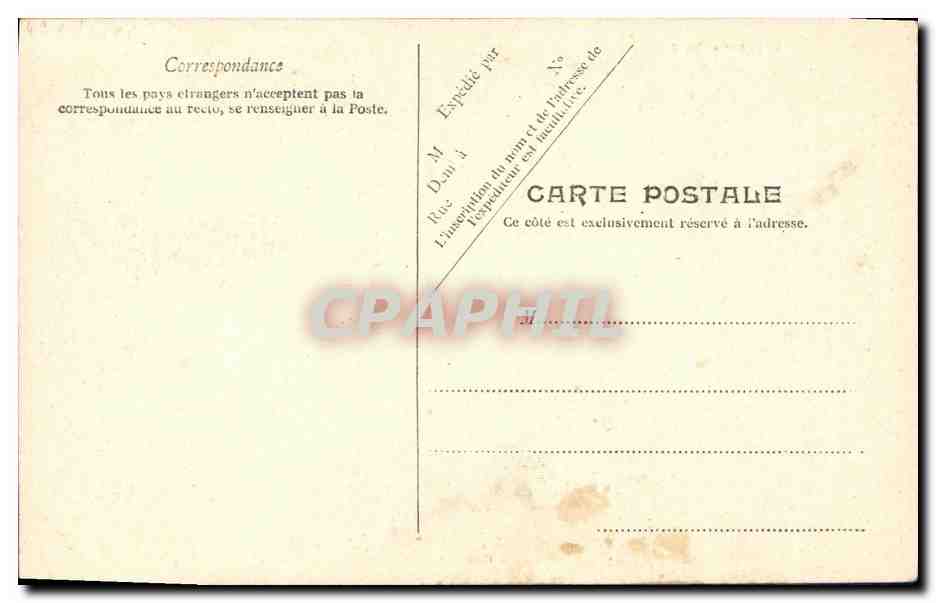 Message d'amour — Il y a là un dragon qui veut remettre un billet à Madame la Marquise — V.P. Paris No. 7703 — Achterkant