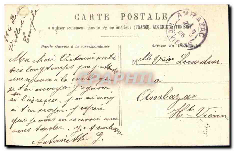 CPA Fantaisie Enfant La mendiante du Pantheon Paris  — Verso