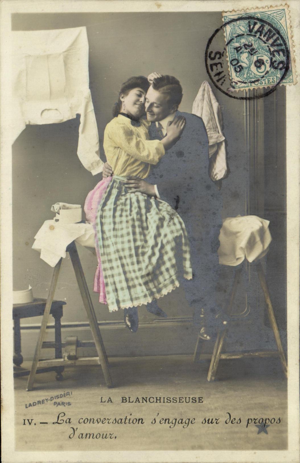 La blanchisseuse — La conversation s'engage sur des propos d'amour — Ladrey-Disdéri, Paris, série IV