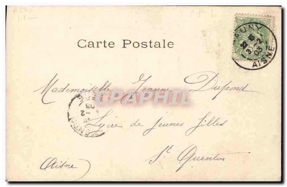 CPA Fantaisie Enfant Si je savais lire  — Verso