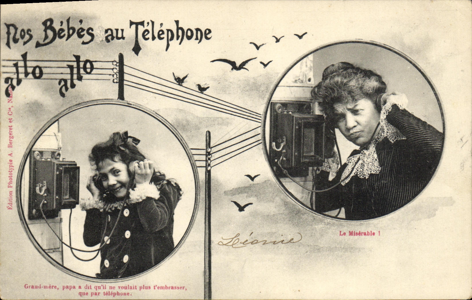 Nos Bébés au Téléphone — Édition A. Bergeret et Cie, n° 138 — Léonie