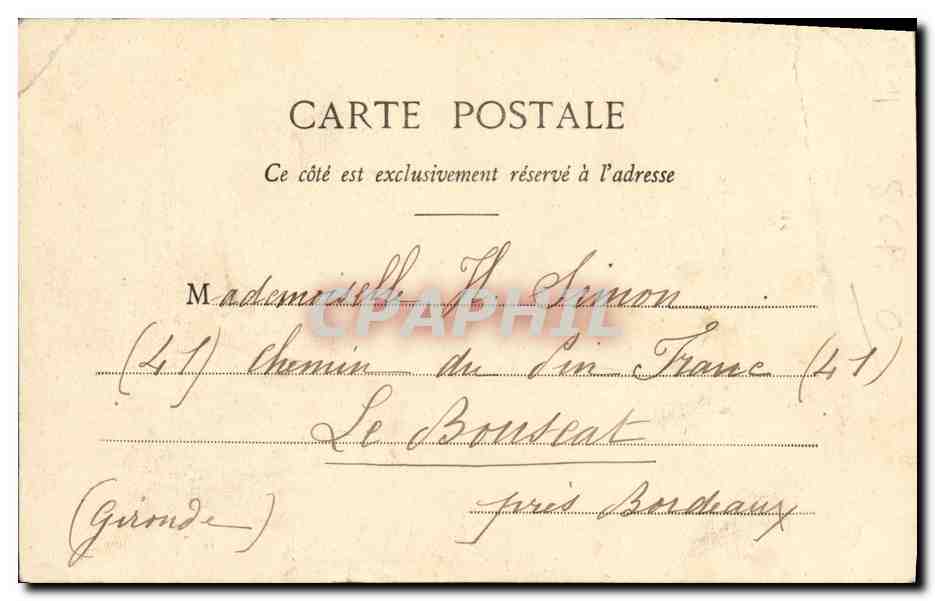 Prêtre tenant un journal — La Libre Parole — Édition Phototype A. Bergeret et Cie, Nancy — Verso