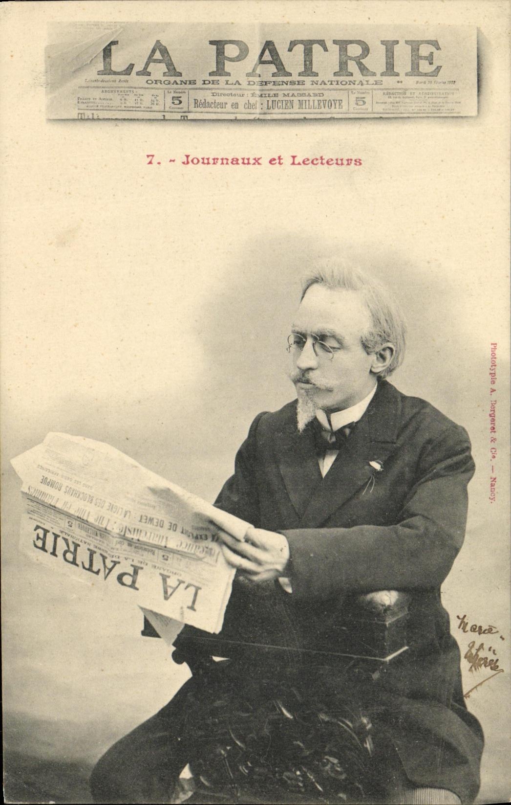 Lucien Millevoye — Rédacteur en chef de La Patrie — Phototypie A. Pongeot & Cie, Nancy