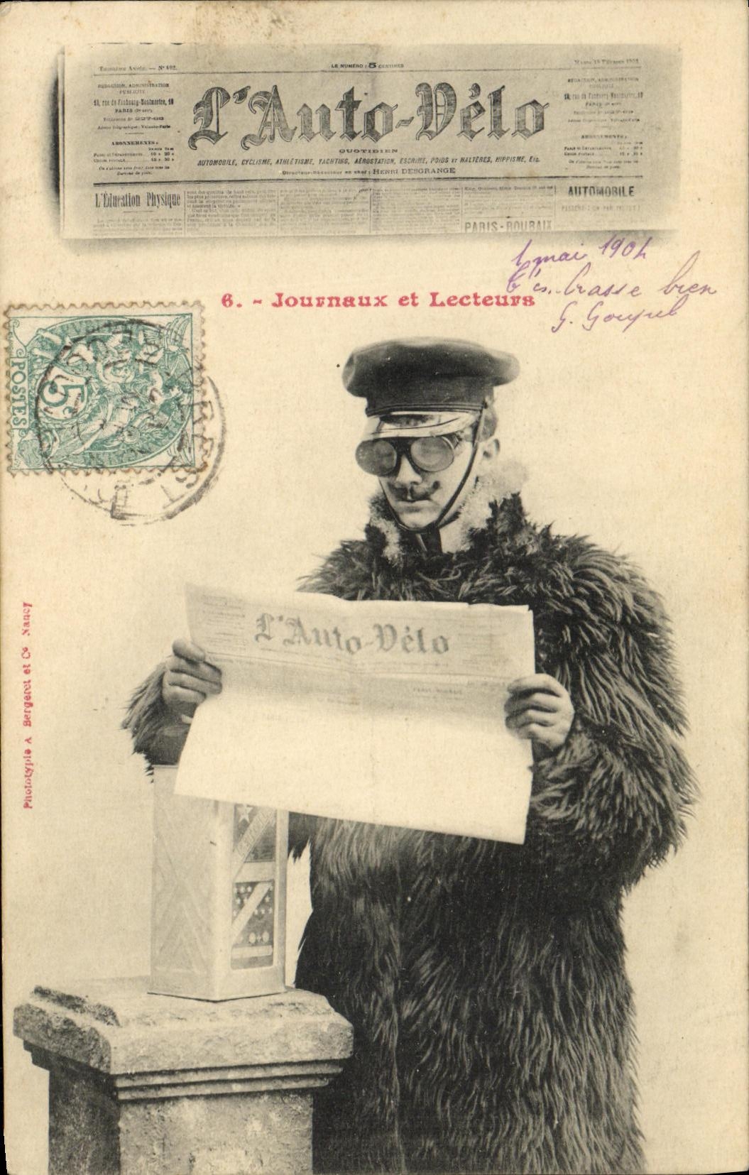L'Auto-Vélo — Journal et lecteurs — Phototypie A. Bergéon et Cie, Nancy