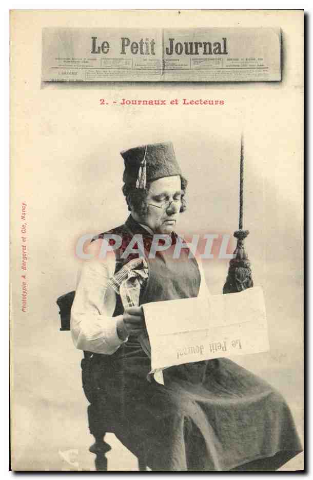 Femme lisant Le Petit Journal — série 2, Journaux et Lecteurs — Phototypie A. Bergerd et fils, Nancy