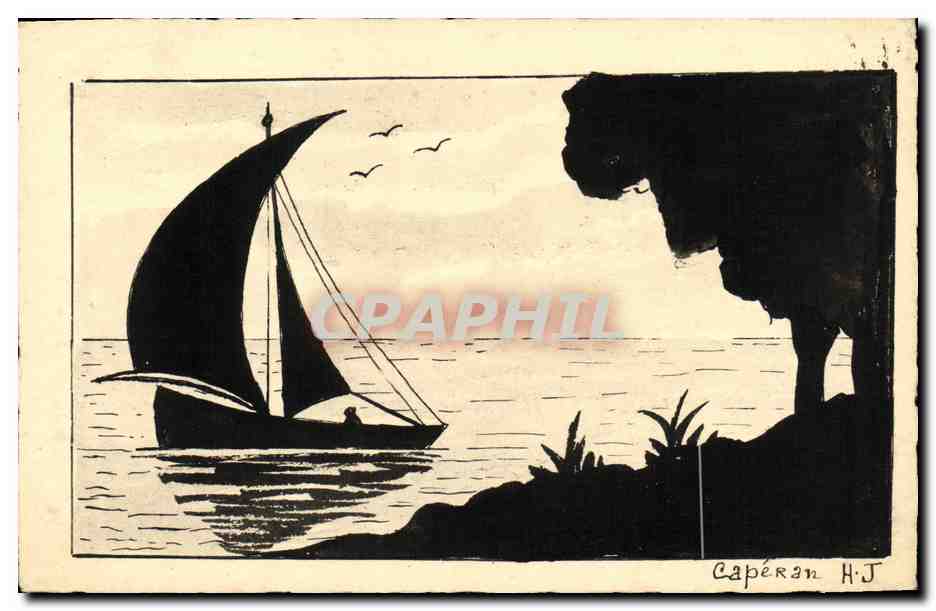 CPA Fantaisie Bateau Caperan