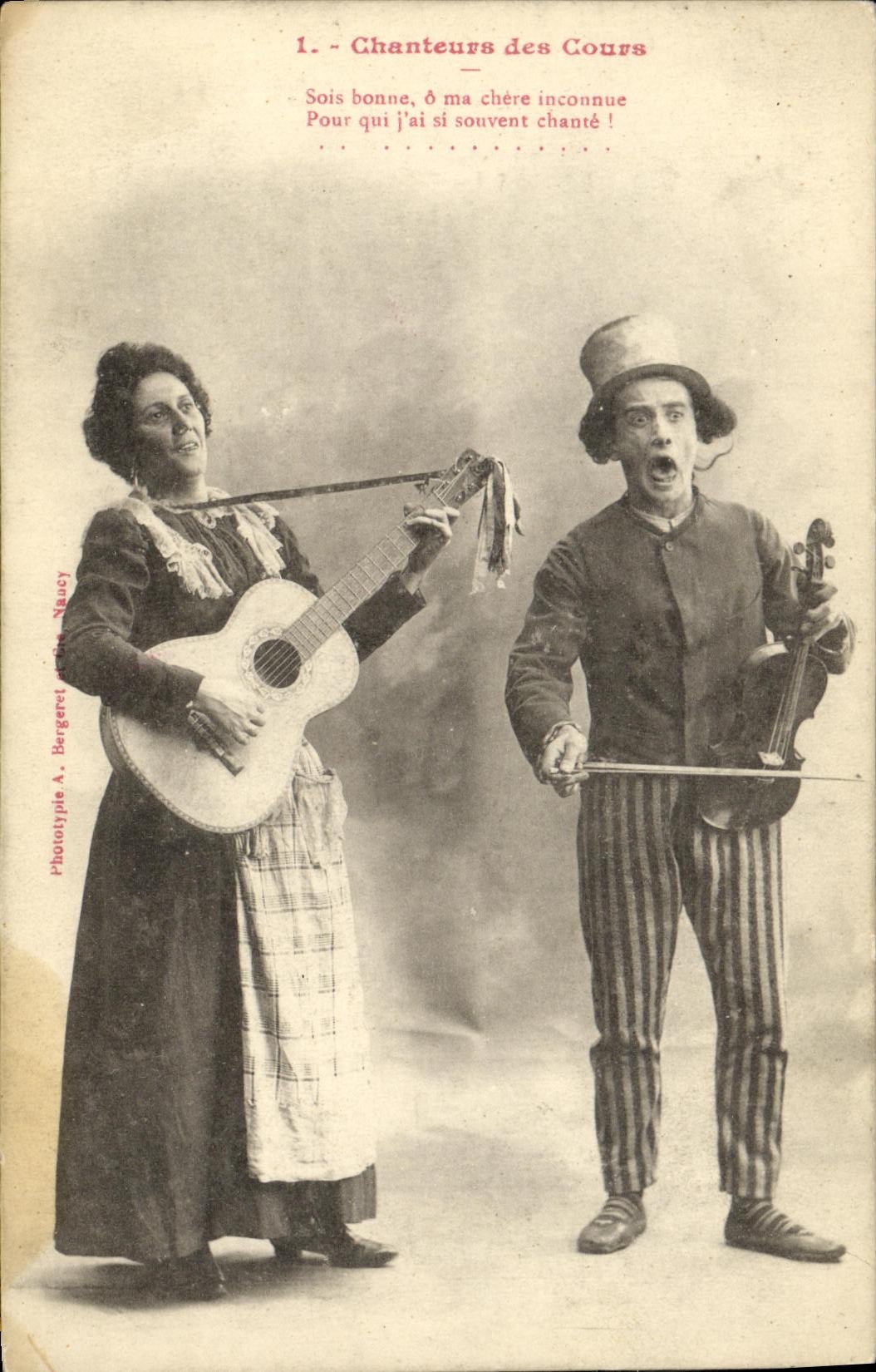Cantores de las Cortes — Fototipo A. Bergeret y Nauy — n°1
